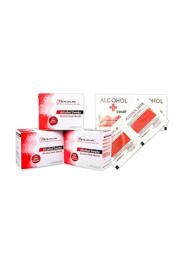 Alkollü Cilt Temizleme Mendili ,5x5 100'lü 8 Kutu