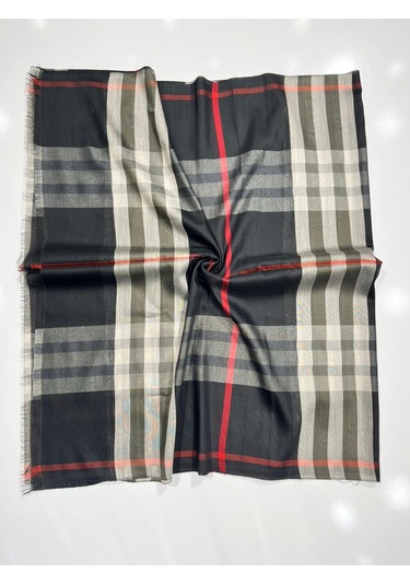 Burbery Ekose Şal Spor Saçak - 3 03