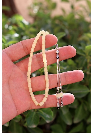 Gümüş Püsküllü Minik Boy Kapsül Kesim Ukrayna Damla Kehribar Tesbih 201024758