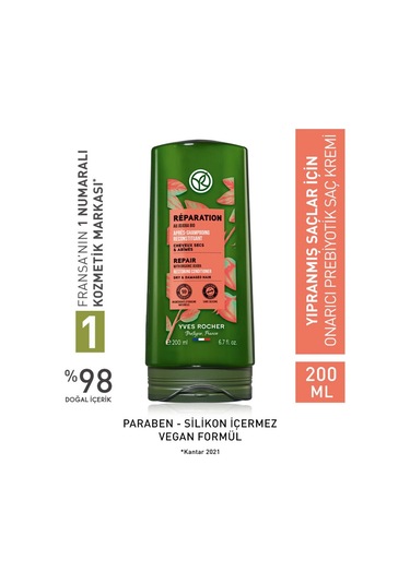 Yves Rocher Yıpranmış Saçlar İçin Onarıcı Prebiyotik Saç Kremi 200 ML