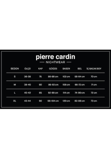 Pierre Cardin Saten Biyeli Kadın Pijama Takımı - 1200 Siyah