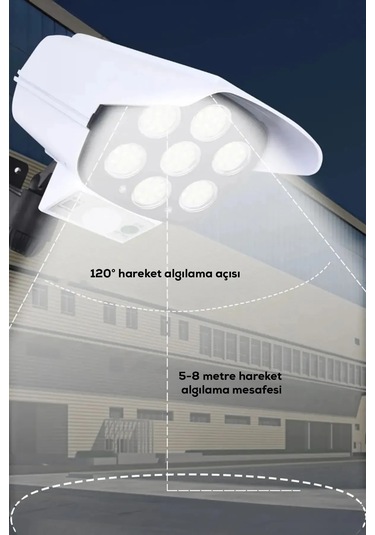 Kamera Görünümlü Hareket Sensörlü Uzaktan Kumandalı Solar Bahçe L