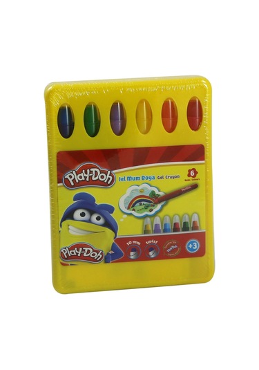 Play-Doh 6 Renk Jel Crayon Mum Boya Pp Kutu