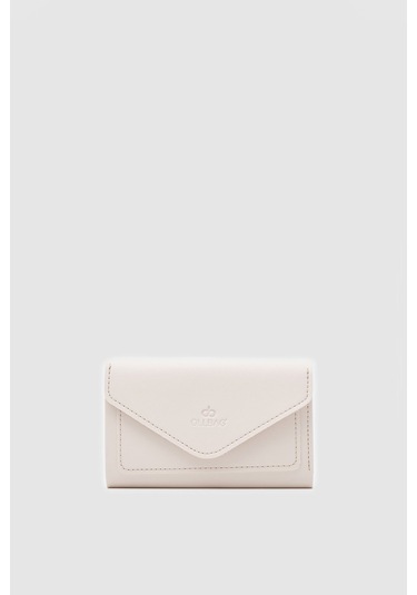 Zarf Detaylı Nakit Ve Bozuk Para Bölmeli Bayan Cüzdan-bej Açık Bej