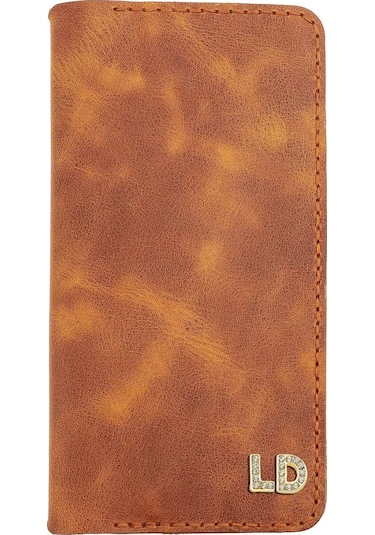 Twingold İsme Özel Dikey Uzun Cüzdan - %100 Rainbow Deri - A010007 - Camel Camel
