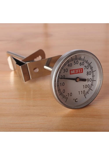 Sones Paslanmaz Çelik El Yapımı Kahve Büyük Ekran Asılabilir Termometre, Stil: Büyük Plaka Gümüş