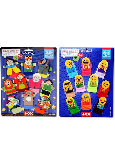 2 Set - 20 Parça Tox  Emojiler ve Masal Kahramanları Parmak Kukla
