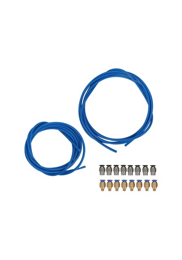 Tenfowee 3d Yazıcı Aksesuar Seti: Ptfe Boru 2m + 8 Adet Pc4-m6 Ve 8 Adet Pc4-m10 Pnömatik Bağlantı Parçaları - 260 C Isı Dayanıklı, 1.75mm Filament Uyumlu, 360 Döner, Ender 3 Uygun
