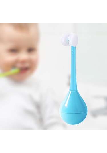 Dolıty Çocuklar Üç Taraflı Diş Fırçası Yenilik Mavi
