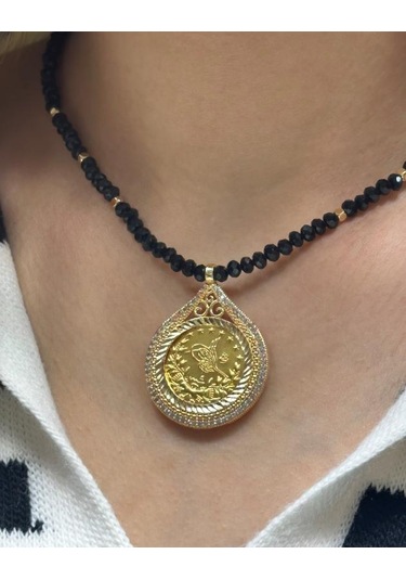 Baskı Reşat Altın Kolye Sarı Sarı Altın