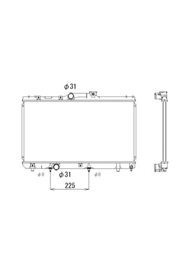 ORIS BTO056016 Radyatör Brazing Corolla Uyumlu Ae 101 Otom 350X638X16