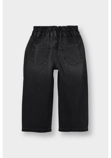 Defacto Wide Leg Beli Lastikli Antrasit Kız Bebek Jean Pantolon F1829a5/nm36 Antrasit