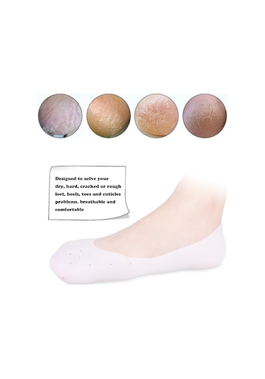 Qingmipy Yumuşak Silikon Çorap - Kuru Ve Çatlak Ayaklar İçin Nemlendirici Ve Onarıcı 37-42 Numara