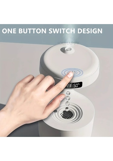 Motion003 1 Adet Anti Yerçekimi Nemlendirici Beyaz Saat Ve Gece Işığı Estetik Ev Dekoru Hava Kalitesi