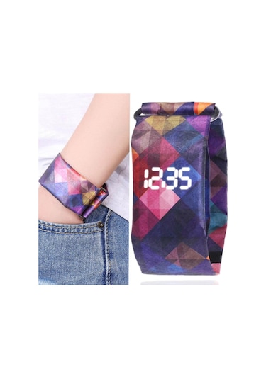 Suntek Yetişkin Çocuklar Dijital Led Su Geçirmez  Kağıt Saat (Distribütör Garantili)