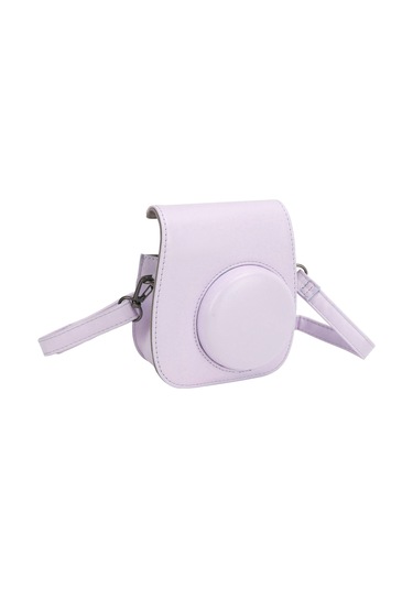 Geeroyoo Fujifilm Instax Mini 12 İçin Mor Pu Kamera Kılıfı + 64 Fotoğraf Albümü + 4 Renk Filtresi + 15 Çeşitli Çerçeve + Sticker Seti - Tam Koruma Ve Kreatif Fotoğraf Deneyimi