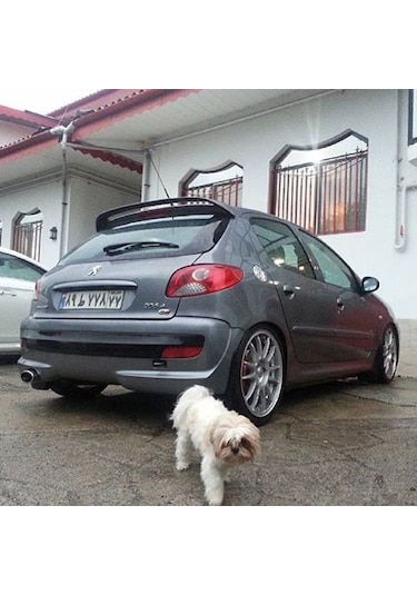 Peugeot 206 Spoyler Spoiler Parlak Siyah Boyalı