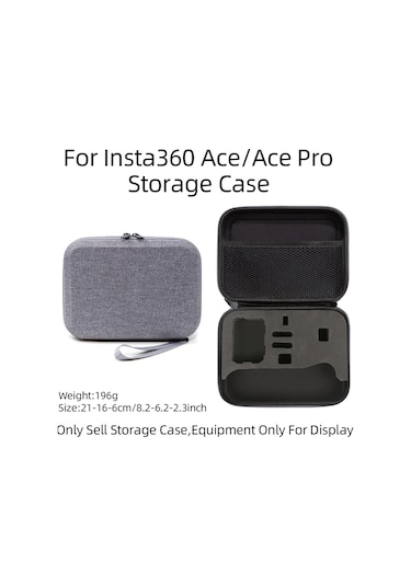Insta360 Ace Pro / Ace Aksiyon Kamerası İçin Taşınabilir Saklama Çantası El Tipi Gimbal Taşıma Çantası - Gri