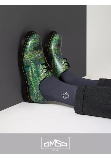 Omsa Pamuklu Desenli Yüksek Çoraplar 5 Çift Set 104594712 Koyu Gri