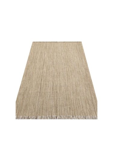 Doha Dh 01 Beıge Jüt Ve Polyester İle Üretilen Çift Taraflı Modern Kilim