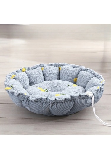 Elmpaly Yeşil Küçük Boy Balkabağı Şekilli Ajustabl Yumuşak Sıcak Kedi Köpek Yatağı