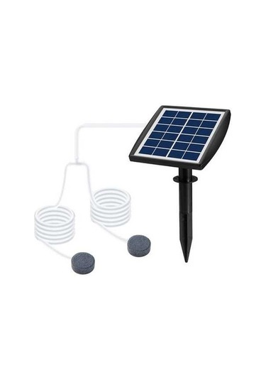 Pazly Güneş Enerjili Akvaryum Oksijen Pompası, 2 Modlu, 2200mah Pil, 8.2ft Hortum, 2 Hava Taşı