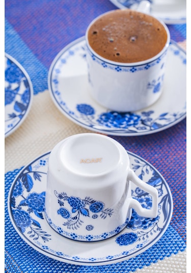 Acar Orlo 6 Kişilik Kahve Fincan Takımı - 90 Ml Renkli