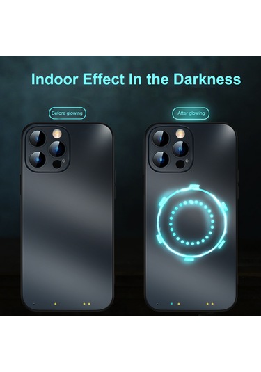 Vkemall  13 Pro Max Uyumlu Model 3: Şarj Edilebilir Pc+tpu Kılıf, Dinamik Işıklı Animasyon, Tam Yönlü Darbe Ve Çarpma Koruması