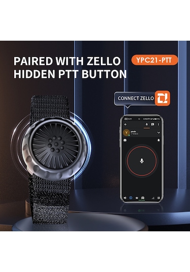 Maiyame Zello Uygulaması İle Uyumlu Bt Ptt Tuşu - 30m Mesafe, Ip67 Su Geçirmez, Tek Tıklama Konuşma Fonksiyonu