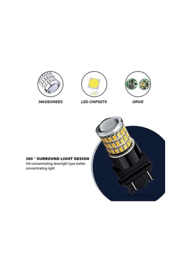 Besthome1 2 Adet 3157 Led Tekerlek Işığı - 54smd+3smd, 9-30v, 360 Aydınlatma, Fren/arka Park/ıçin