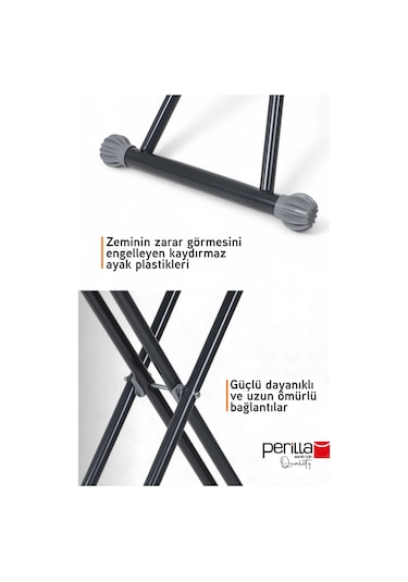 Perilla Hely Ütü Masası Antrasit