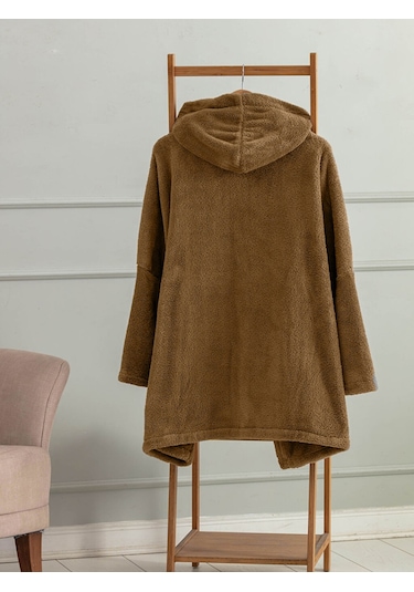 Mulberry Wellsoft Kapşonlu Giyilebilir Tv Battaniyesi Unise x Over Size - Camel