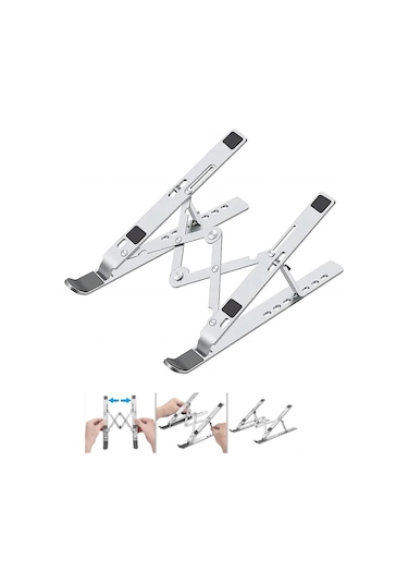 Alfalink Al-10 Alüminyum Apple Uyumlu MacBook Kademeli Notebook Stand