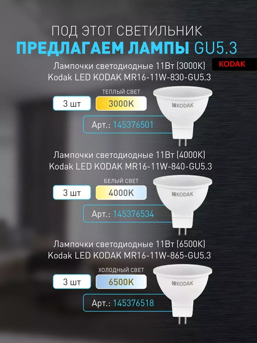 Era Vegatif Tavan Apliği Gu5.3 Ampul İçin 240338349 Siyah