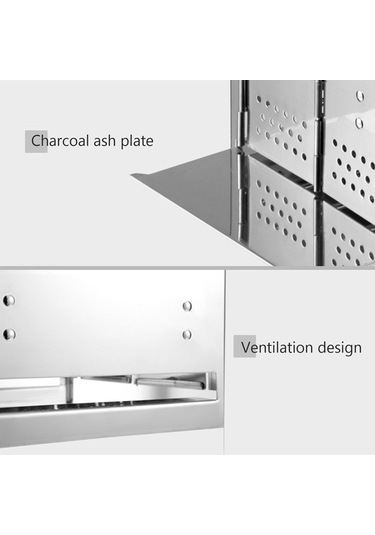 Tongxida Açık Barbekü Izgara Kamp Piknik Katlanır Izgara Gümüş, Hızlı Açılır Model Gümüş
