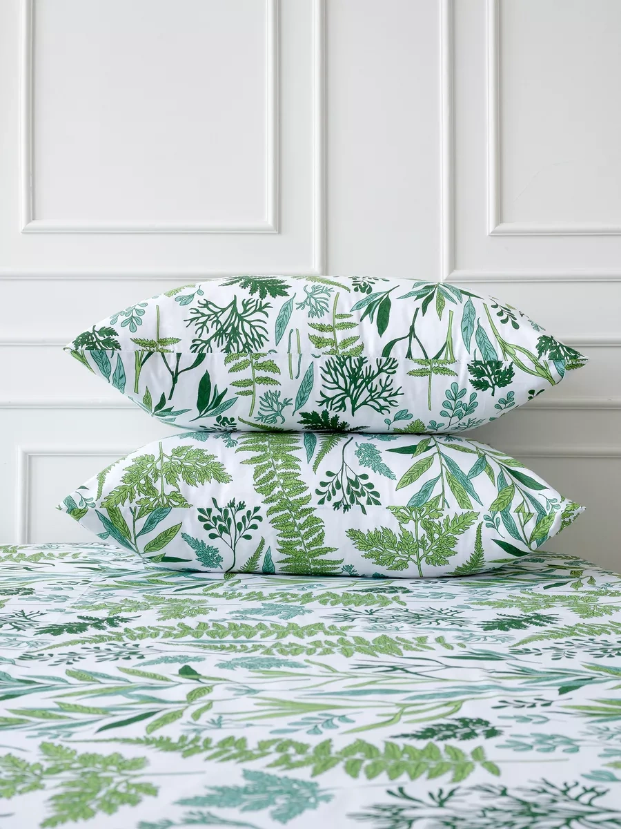 Spalenka Fermuarlı 70x70 Yastık Kılıfları, 2'li Set, Pamuklu Poplin, %100 Pamuk. 13627906 Yeşil