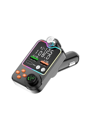 Homyl Araba Bluetooth Için Fm Verici Kullanımı Kolay 11x7x5cm