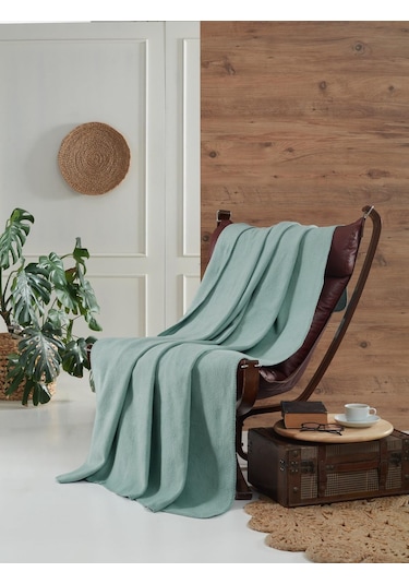 Aksu Brighton Collection Pamuklu Tv Battaniye 130x170 Mint