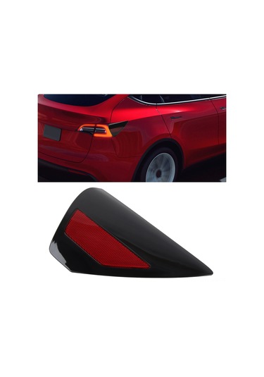 Moveevo Tesla Model 3 2017-2023 Ve Model Y 2020-2023 Sağ Arka Fener Paneli Yansıtıcı Kapağı 1100781-99-d, 1505513-00-a - Abs Malzeme, Gece Görünürlüğünü Artırır, Pasif Güvenliği Artırır