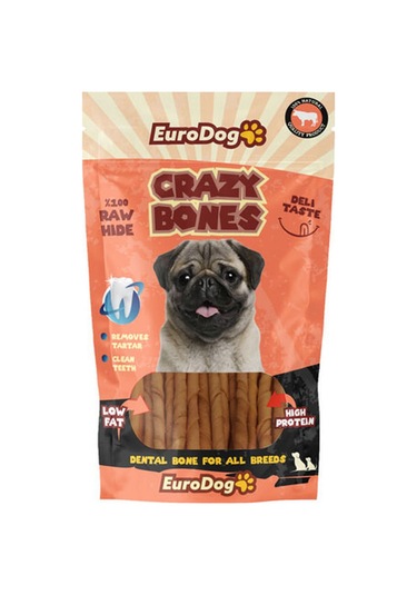 Eurodog Crazy Bone Natural Burgu Çubuk 2 x 20'li