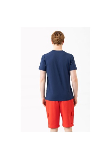 Benetton Benettton Erkek Lacivert T-shirt Lacivert