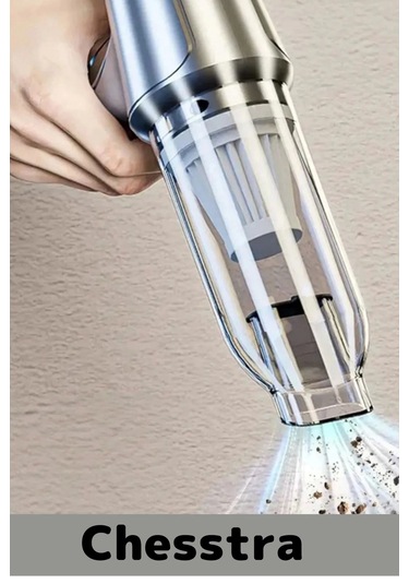 7 Başlıklı Şarjlı Kablosuz 2 Fonksiyonlu 4000 Mah Vakumlu El Süpürgesi Üflemeli Araç Oto Süpürgesi