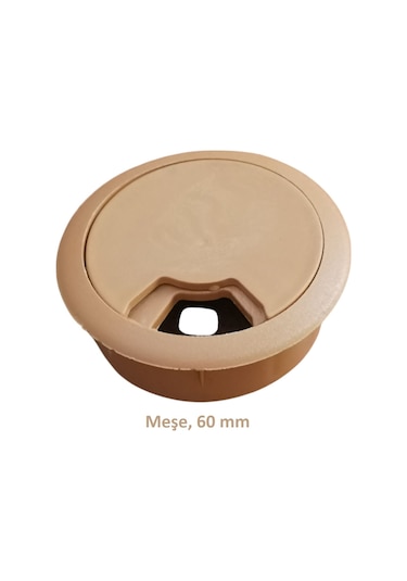 Adilon Masa Üstü Kablo Kanalı Deliği Kapağı Meşe Masa Kapağı 6 Cm