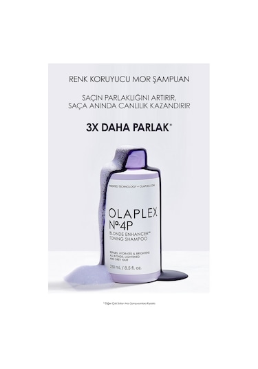 Olaplex Nº.4p Blonde Enhancer Toning Shampoo - Renk Koruyucu & Bağ Güçlendirici Mor Şampuan 250 ML