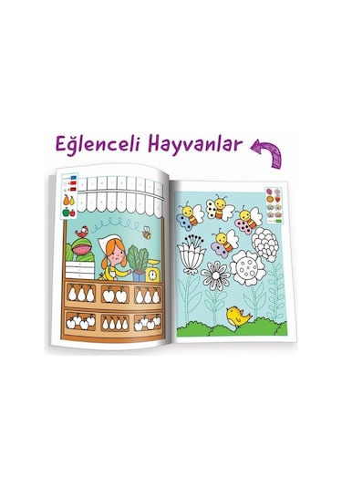 Kodlamalı Eğitici Boyama Kitabı - Eğlenceli   Hayvanlar