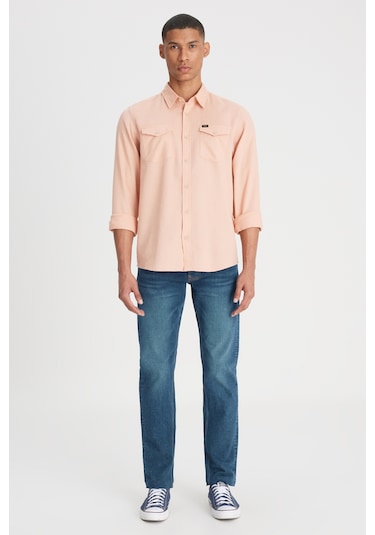 Lee Regular Fit Normal Kesim Pamuk Açık Pembe Gömlek L241262590 Açık Pembe