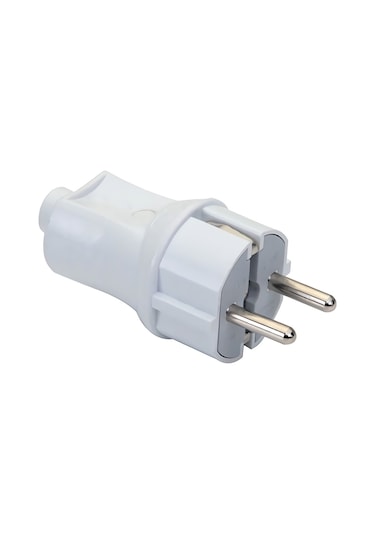 Depa Topraklı Erkek Fiş - Beyaz - 220 Volt - 11116