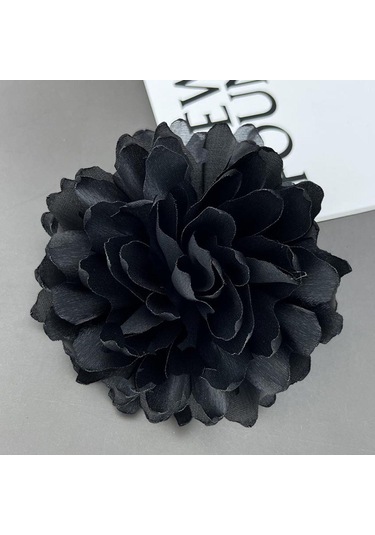 Homyl Kadınlar Için Çiçek Broş Rozeti Büyük Dans Ziyafeti Siyah Çok Renkli
