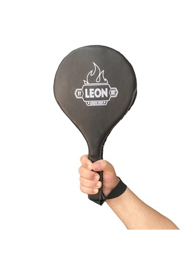 Leon Ultimate Hakiki Deri Boks Ve Kick Boks Raket Ellik Siyah