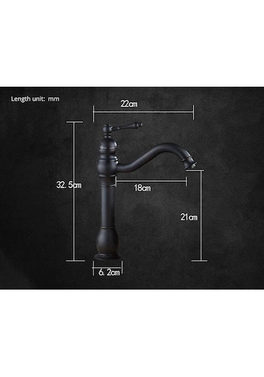 Wanfan Çanak Lavabo Uyumlu Banyo Lavabo Bataryası Siyah